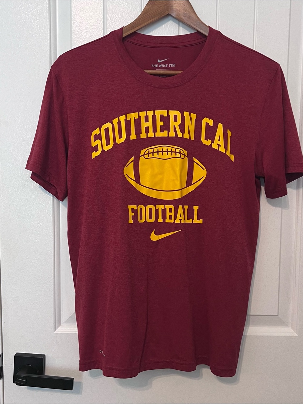Nike The Nike Tee -  Red with Gold Print Size Medium